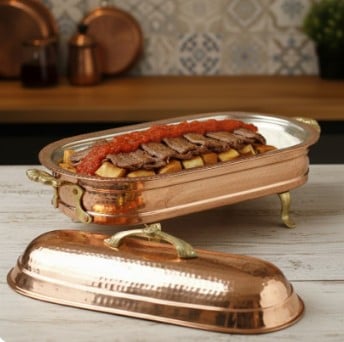 bakır iskender tabağı ve bakır sunumluk modelleri