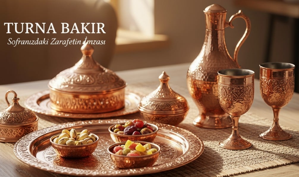 Turna Bakır'ın göz alıcı bakır sunumluk modelleri