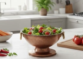 el yapımı bakır sunum kase