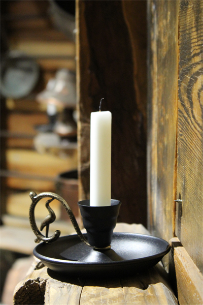 Metal Nostalji Mumluk & El Şamdanı Kendinden Iğneli Mat Siyah Antik Kulp Turna2623-4