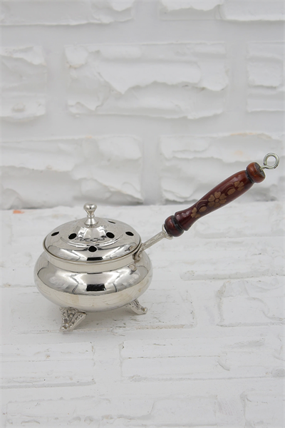 Turna Bakır 1 No Cadı Kazanı Tütsülük & Buhurdanlık Nikel