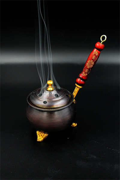 Turna Bakır 2 No Cadı Kazanı Tütsülük & Buhurdanlık Oksit