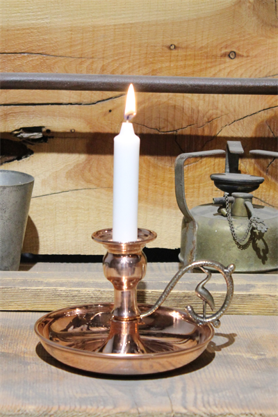 Turna Bakır Alem Mumluk Düz Kırmızı Antik Kulp Turna2624-1