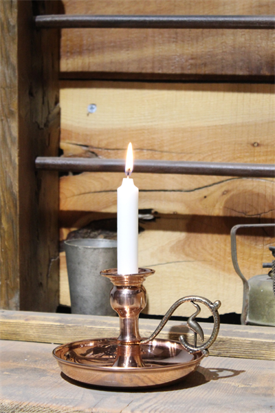 Turna Bakır Alem Mumluk Düz Kırmızı Antik Kulp Turna2624-1