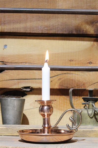 Turna Bakır Alem Mumluk Düz Kırmızı Antik Kulp Turna2624-1