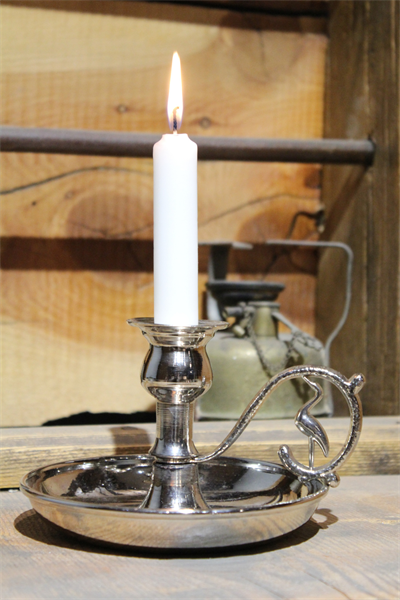 Turna Bakır Alem Mumluk Düz Nikel Gümüş Kulp Turna2624-2