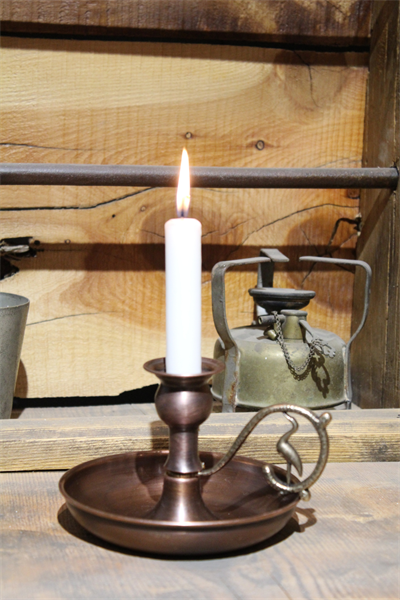 Turna Bakır Alem Mumluk Düz OKSİT Antik Kulp Turna2624-30