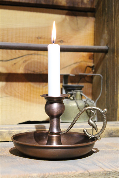 Turna Bakır Alem Mumluk Düz OKSİT Antik Kulp Turna2624-30