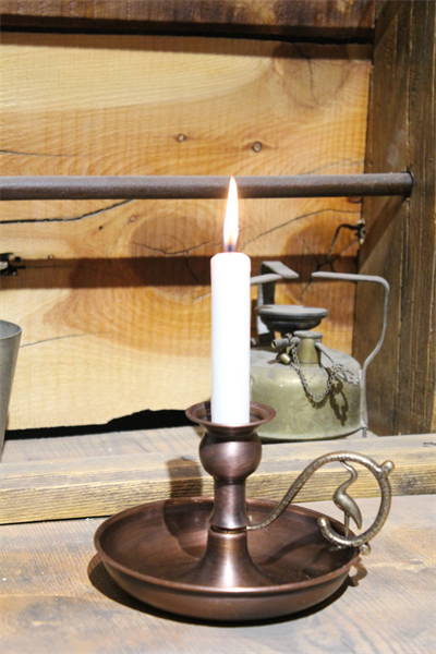 Turna Bakır Alem Mumluk Düz OKSİT Antik Kulp Turna2624-30