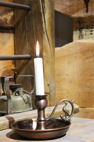 Turna Bakır Alem Mumluk Düz OKSİT Antik Kulp Turna2624-30