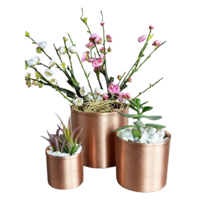 Turna Copper Spring Flower Pot Set of 3 Plain Scotch Turna2567-4