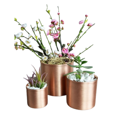 Turna Copper Spring Flower Pot Set of 3 Plain Scotch Turna2567-4