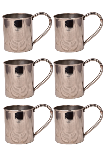 Turna Bakır Cup Bardak 1 No Düz 330 Ml 6lı Takım Nikel Turna0481-62