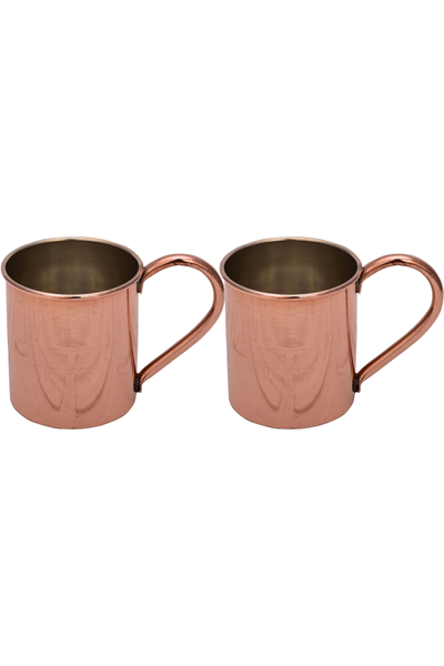 Turna Bakır Cup Bardak 2 No Düz 450 Ml 2li Takım Kırmızı Turna0452-21