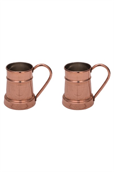 Turna Copper Debito Glass Straight 600 Ml Set of 2 Red Turna0455-21