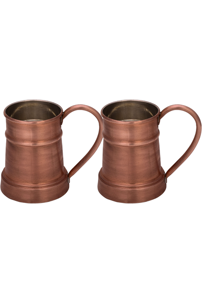 Turna Copper Debito Glass Straight 600 Ml Set of 2 Oxide Turna0455-23