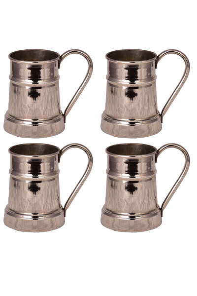 Turna Copper Debito Glass Straight 600 Ml Set of 4 Nickel Turna0455-42