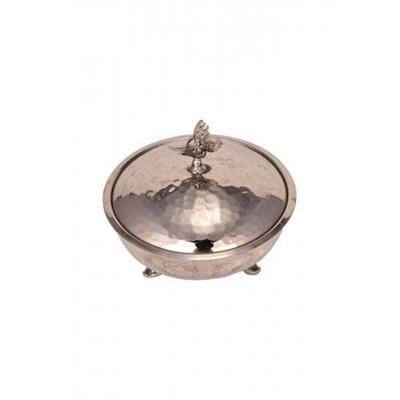 Turna Bakır Defne Şekerlik 14 Cm El Dövme Nikel Turna5766-2