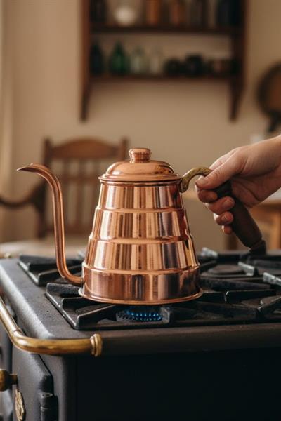 Turna Bakır Tiryaki Demlik Düz Kırmızı Turna1967-1