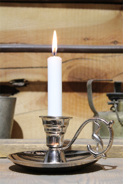 Turna Bakır Elit Mumluk & El Şamdanı Gümüş Kulp Kendinden Iğneli Turna2625-2