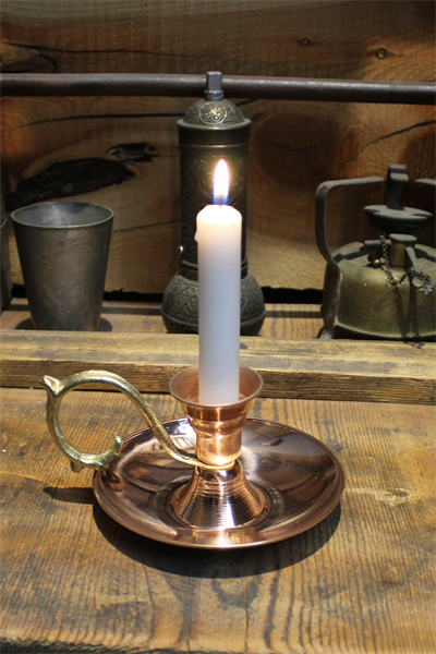 Turna Bakır Elit Mumluk & El Şamdanı Kendinden Iğneli Mum Hediyeli Kırmızı Turna2619-1