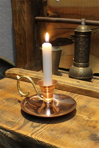 Turna Bakır Elit Mumluk & El Şamdanı Kendinden Iğneli Kırmızı Turna2619-1