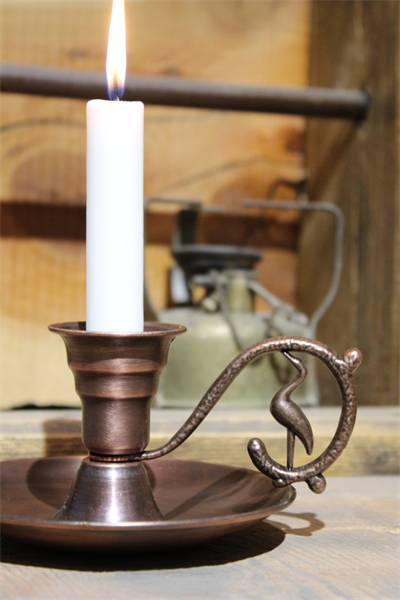 Turna Bakır Elit Mumluk & El Şamdanı Oksit Kulp Kendinden Iğneli Turna2625-3