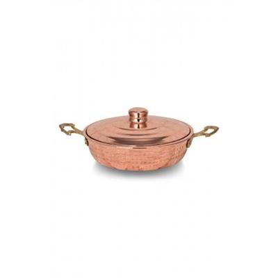 Turna Bakır Emirgan Tava 3 No 18 Cm El Dövme Kırmızı Turna7599-1