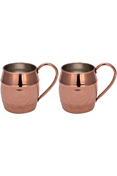 Turna Copper Grande Glass 1 No Plain 500 Ml Set of 2 Red Turna0498-21