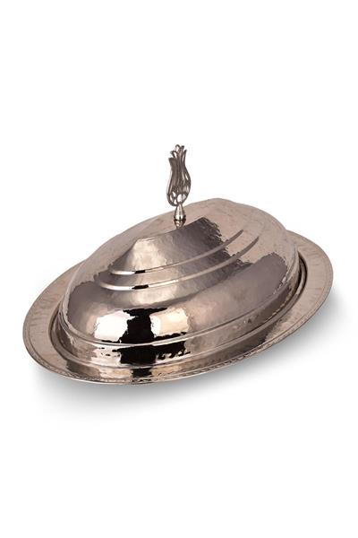 Turna Copper Dynasty Classic Cover Boat Presentation Plate 40 Cm Hand Forged Nickel Turna4413-2