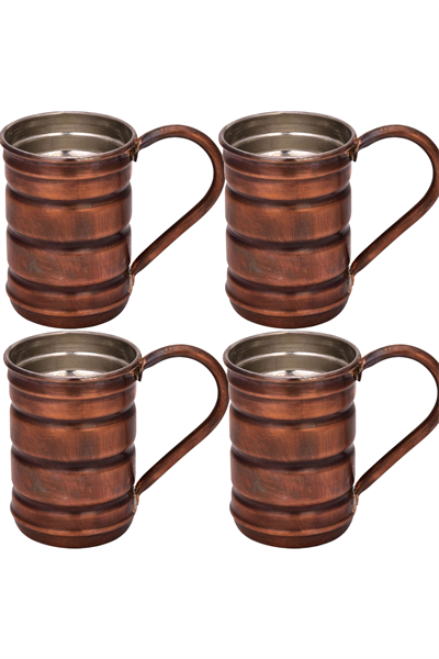 Turna Copper Scottish Glass Straight 380 Ml Set of 4 Oxide Turna0489-43