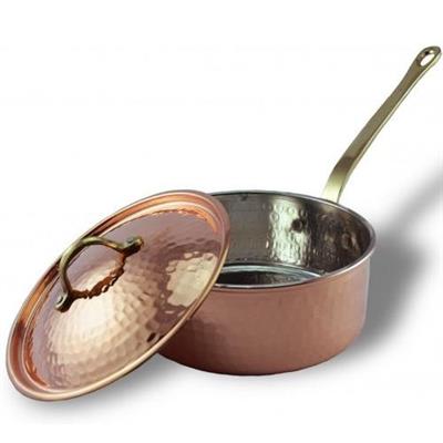 Turna Copper Italian Saucepan Single Handle 5 No 26 Cm Hand Forged Red Turna8156-1