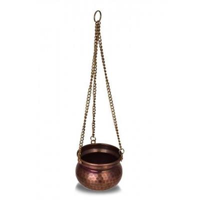 Turna Bakır Kabak Saksı 1 No 10 Cm El Dövme Oksit Turna2569-3