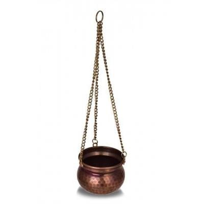 Turna Bakır Kabak Saksı 4 No 20 Cm El Dövme Oksit Turna2571-3