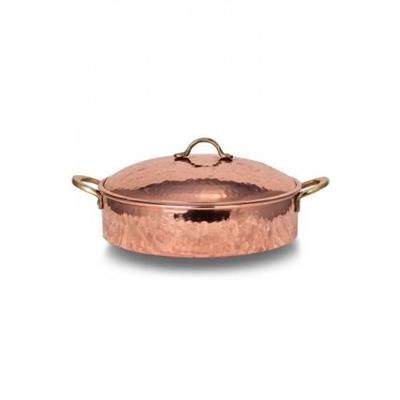 Turna Copper Karniyarik Pot 9 No 32 Cm Hand Forged Red Turna8192-1