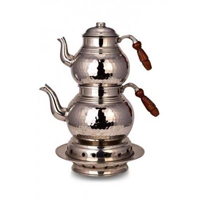 Turna Copper Classic Teapot No 3 Heating Set Hand Forged Nickel Turna1973-2