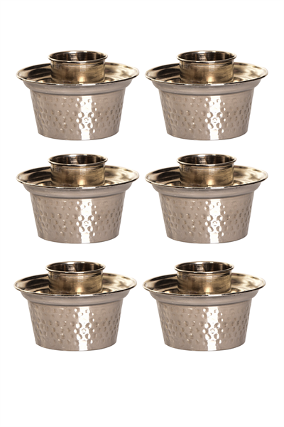 Turna Bakır Klasik Ehlikeyf Makine Dövme 6lı Takım Nikel Turna3300-62