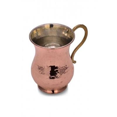 Turna Copper Cordless Mug Hand Forged 300 Ml Set of 2 Red Turna0451-21