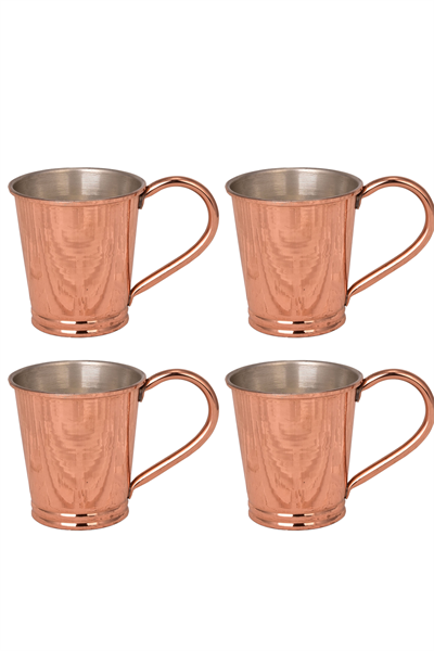 Turna Copper Linea Glass Straight 400 Ml Set of 4 Red Turna0470-41