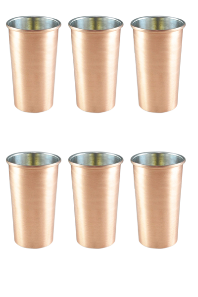 Turna Bakır Lungo Bardak Düz 530 Ml 6lı Takım Skoç Turna0507-64