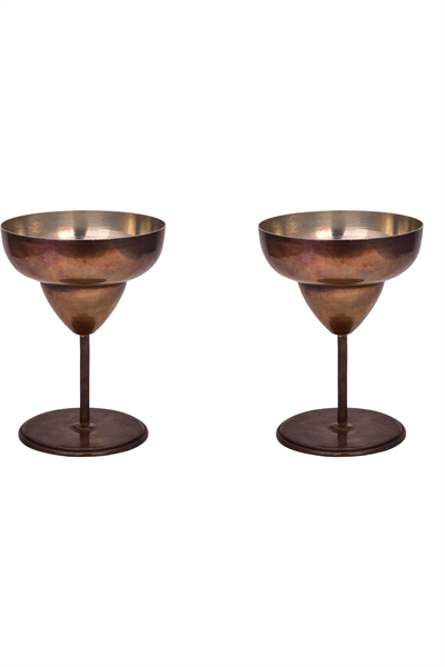Turna Copper Margarita Glass Plain 450 Ml Set of 2 Oxide Turna0461-23