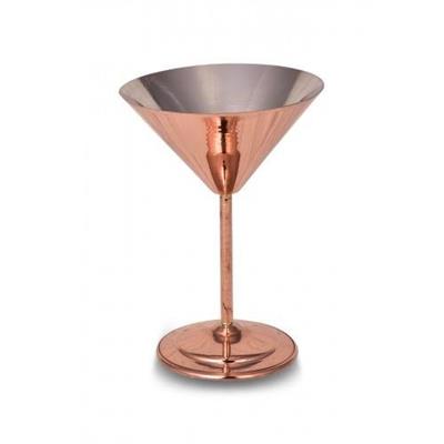 Turna Copper Martini Glass Flat 250 Ml Set of 6 Red Turna0459-61