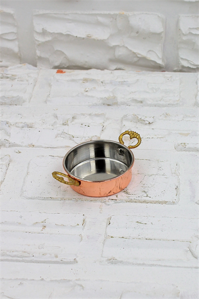 Turna Bakır Mini Kahvaltılık Kase Kırmızı 7,5 Cm