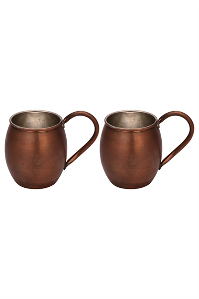 Turna Copper Moscow Mule Glass Straight 500 Ml Set of 2 Oxide Turna0493-23