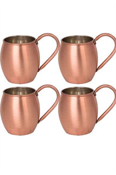 Turna Copper Moscow Mule Glass Straight 500 Ml Set of 4 Scotch Turna0493-44