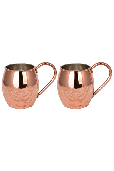 Turna Bakır Moscow Mule Bardak Düz 500 Ml 2li Takım Kırmızı Turna0493-21