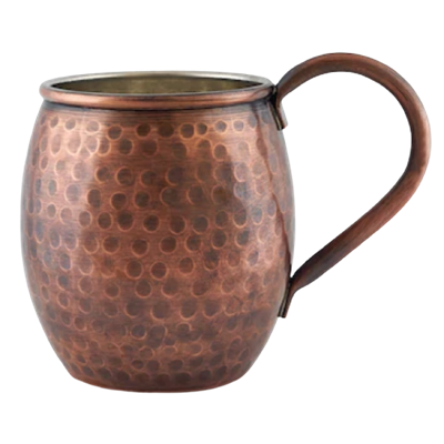 Turna Copper Moscow Mule Glass Hand Forged 500 Ml Set of 4 Oxide Turna0497-43