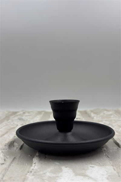 Kulpsuz Metal Nostalji Mumluk & El Şamdanı Kendinden Iğneli Siyah Turna2623-10