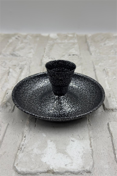 Kulpsuz Metal Nostalji Mumluk & El Şamdanı Kendinden Iğneli Gümüş Turna2623-9