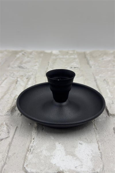 Kulpsuz Metal Nostalji Mumluk & El Şamdanı Kendinden Iğneli Siyah Turna2623-10